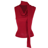 Solid Tank Summer New Women Sexy Sleeveless V-Neck Lady Top Fashion Bandage Streetwear Casual Slim Tank Elegant Knitted Clothing voguable