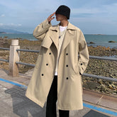 Streetwear Spring Trench Korean Men Fashion Overcoat for Male Long Windbreaker Streetwear Men’s Woman‘s Coat Loose New Clothing voguable