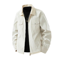 Simple and Premium Jackets Men's Lapel Jacket Men's Korean Version Solid Color Loose Casual Versatile Commuting Men's Jacket voguable