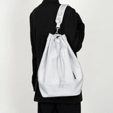 2025 New Women Y2k Aesthetic Simple Shoulder Bag Nylon All Match Solid Handbags Trendy Vintage Drawstring Crossbody Bags Trendy voguable