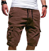 Voguable Summer Y2K Harajuku All Match Trousers Solid Color Streetwear Elegant Fashion Half Pants Multi Pocket Shorts Men's Clothing voguable