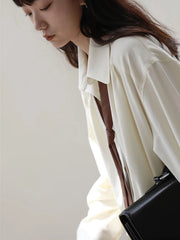 Voguable Elegant Bow Women Shirts Spring Long Sleeve Designed Simple Korean Office Ladies Blouse Button Casual Fashion Female Tops voguable