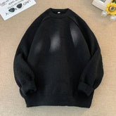 TFETTERS Brand Sweaters Trend 2024 Mans Autumn Winter Solid Color Splicing Loose O Neck Oversize Pullover New Man Motion Clothes voguable