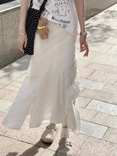 Voguable White Irregular Skirt Women Korean Fashion Chic Ruffles Skirts Summer New Vintage Preppy Style Female Long Layered Skirt Elegant voguable