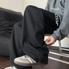 Black Casual Pants Men Fashion Oversized Wide Leg Pants Men Streetwear Loose Sweatpants Mens Sports Pants Male Trousers M-3XL voguable