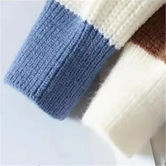 Voguable Striped Casual Knitted Sweater High Street Fashion Long Sleeved Knitted Sweater Men's Autumn/Winter Warm Y2k Knitted Tops voguable
