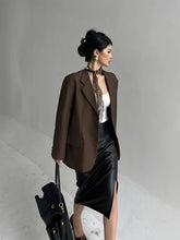 Casual Long Sleeved High-end Suit Jacket For Women Blazers Coat Fashion Design 2024 New Tops Brown Office Lady Top Y7CS voguable