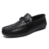 Voguable Designer Black Leather Loafers for Men High Quality Soft Sole Moccasin Casual Comfort Dress Shoes Lightweight Urban Street Style voguable