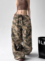 Y2K Camouflage Cargo Pant Women Streetwear Loose Hip Hop Harajuku Trousers American Vintage High Waist Summer Bf Casual Pants voguable