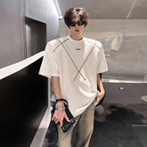 Men Cotton Tshirt Crew Neck Line Design Soft Comfortable Casual Streetwear Slim Fit Breathable Top Tee Shirt Fashion Trendy voguable