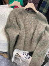 Gentle Series Top Fashion Western Sle Twist Sweater Women Autumn and Winter Thickened Outer Wear Raccoon Velvet High-Grade ... voguable