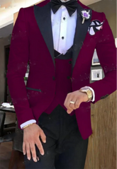 Voguable Made Terno Slim Groom Tuxedos Wedding Men Suit Terno Masculino (Jacket+Pant+Vest) Mens's 3 Pieces Suits For Men voguable
