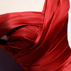Voguable Red Wedding Dress New Summer One Shoulder Slimming Elegant Long Princess Skirt Style for Wedding Banquet Ceremony voguable