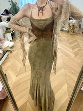 Voguable Two Pieces Set Japanese Chic Casual Grunge Cropped Cardigans + Vintage Y2K Aesthetic Slim Waist Tunic Sexy Butterfly Print Dress voguable