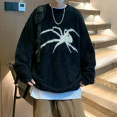 Harajuku High Street Mohair Spider Sweater Men Women Fashion Casual Loose Senior Sense Niche Design Couple Mink Cashmere Sweater voguable