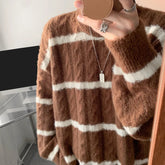 Winter New Mink Velvet Sweater Knitted Solid Sweater Men Clothes Pullover Men Sweater Casual Pullovers Bottoming Sweaters gotmes-shop