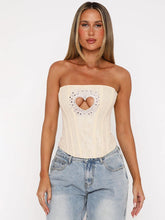 Diamond Glitter Sexy Crop Tops For Woman Fashion Off-shoulder Strapless Sleeveless Backless Skinny Club Tank Tops voguable