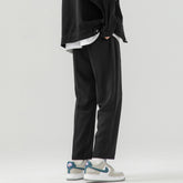 Solid Color Suit Pants Men Fashion Society Mens Dress Pants Korean Loose Straight Wide Leg Pants Mens Office Formal Trousers voguable