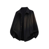 Voguable plus Size Men's Oversized Autumn Chic Shirt Loose Fit Long Sleeve Solid Loose Shirt for Streetwise Elegance M-XXXXXL voguable