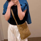 Women All Match Travel Shoulder Bags Hollow Out Casual Vintage Y2k Aesthetic Underarm Bag Streetwear Trendy Purses and Handbags voguable