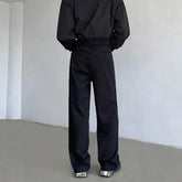 Voguable Black Suit Pants Men Fashion Society Men Dress Pants Korean Loose Straight Wide Leg Pants Men Office Formal Trousers M-2XL voguable