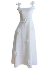 Three-dimensional Flowers Dresses Women's Sleeveless High Waist Elegant Evening Dress Female 2025 New Clothing voguable