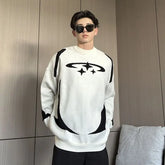 Y2k Men's Hip Hop Knitted Sweater Gothic Print Graphic Pullover 2024 Autumn Harajuku Streetwear Cotton Vintage Oversized Sweater voguable