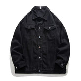 Spring Black Denim Jacket Men Fashion Retro Pocket Denim Jackets Men Streetwear Hip-hop Loose Bomber Jacket Mens Cowboy Coat voguable