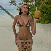 High Quality Swimsuit Hand Hook Crochet Bikini Sexy Women Swimwear Female Bandeau Biquini Push Up Bathingsuit Beachwear Bodysuit voguable