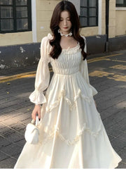 Autumn Women's Sweet French Style Long Sleeve Dress Gentle Fresh Love Story New Arrival Slimming Elegant Fashion Dress New voguable