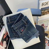 Summer Denim Shorts for Women With Ultra-low Waist Curled Edge Hot Pants Jean Shorts voguable