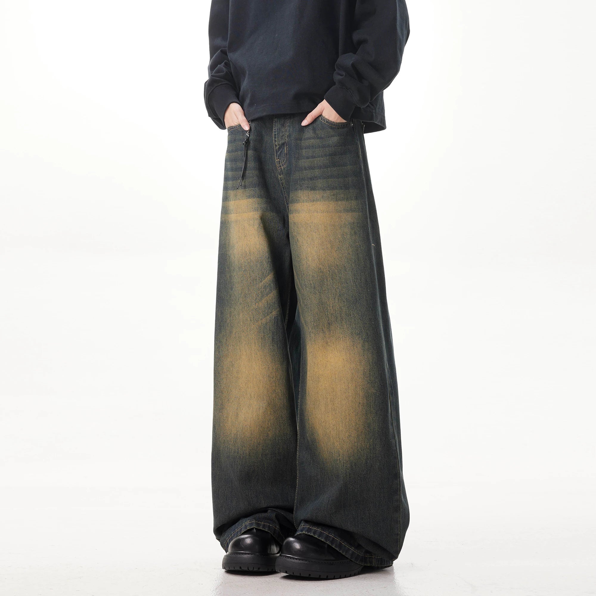 Big boy Jeans for Men Streetwear Baggy Jeans Washed Denim Leisure Simple Dime Pants straight Women Jeans Mujer Hot traf jean voguable