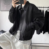Autumn Winter Fashion Harajuku All Match Tops Men Loose Casual Jacket Pockets Long Sleeve Cardigan Outerwear Button Male Clothes voguable