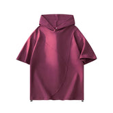 Breathable Hooded T-Shirt Men Street Dance Trendy Design Streetwear Casual Fashion Youth New Hip Hop Style Cool Graphic Tees voguable