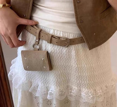 Y2k Aesthetic Frosted Women Simple Waist Packs Korean Fashion All Match Solid Bags Streetwear Vintage Trendy Ins Femlae Handbags voguable