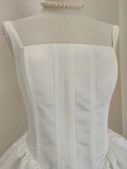 Women's Minimalist Strapless Dresses Slash Collar High Waist Sleeveless Slim Elegant Dress Female Autumn 2025 New voguable