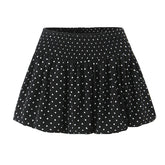 American Retro Elastic Waist Polka Dot Mini Skirt Women Holiday Summer Short Bud Skirts Y2K New voguable