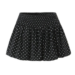 American Retro Elastic Waist Polka Dot Mini Skirt Women Holiday Summer Short Bud Skirts Y2K New voguable