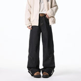 Floor jeans men Wide Leg Denim Pants Baggy Low Waist Boyfriend Jeans Personality design Loose Fit Jeans Cyber Grunge Streetwear voguable