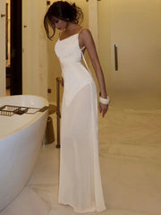 Spaghetti Strap Strapless Sexy Maxi Dress For Women Gown Elegant Off-shoulder Backless High Waist Bodycon Long Dress voguable