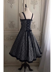Voguable Retro High-End Feeling Women's Dress Summer New Color Block Belted Waist Halter Full Skirt Long Dress Polyester Fiber voguable