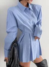 Voguable Autumn/Winter New Fashionable Leisure Commuter Multi functional Long Sleeve Strap Cotton Shirt Women's Wear voguable