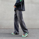 New High Street Vintage Men's Baggy Jeans Korean Fashion Streetwear Zipper Design Denim Pants Male Brand Retro Trousers gotmes-shop