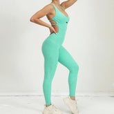 Voguable Women's Yoga Rompers One Piece Tummy Control Jumpsuit Padded Sports Bra Romper Fitness Sportwear voguable