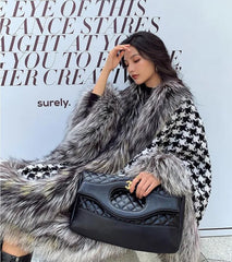 Winter Women's Cold Coat Faux Fur Coat Women's Elegant Thickened Luxury Designer Temperament Plush Jacket Shawl Fur Cape voguable