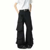 Men Loose Fit Cargo Pants Workwear Trousers Multi Pocket Outdoor Casual Joggers Streetwear Hip Hop Drop Crotch Trousers for Men voguable