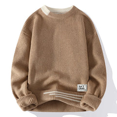 New Autumn Winter Korean Knit Pullovers Men Fashion Knitted Sweater Mens O-Neck Patchwork Casual Knitwear Slim Pullover Sweaters voguable