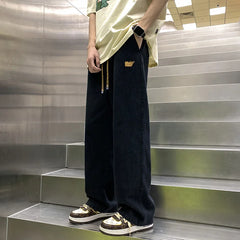 Retro Hip Hop Harajuku Oversized Mens Jeans Pants Loose Straight Wide Leg Denim Trousers gotmes-shop