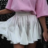 White Ruffle Mini Skirts Women's New A-line Irregular Cupcake Skirt Patchwork Elastic Waist Hot Girl Y2K Tutu Short Skirt voguable