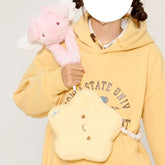 Patchwork Fluffy Cartoon Star Top-Handle Bags Women Sweet Y2k Aesthetic Chic Shoulder Bag Fashion Kawaii Cute Handbags Purses voguable